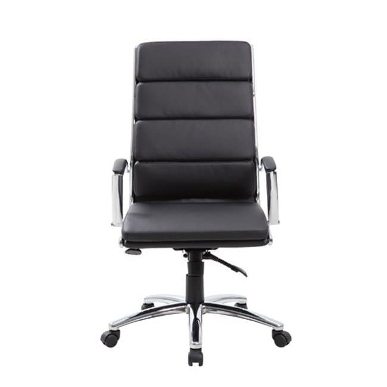 Black High-Back Leather Executive Swivel Office Chair
