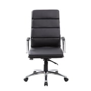 BOSS Executive Caressoftplus Chair With Metal Chrome Finish - Black