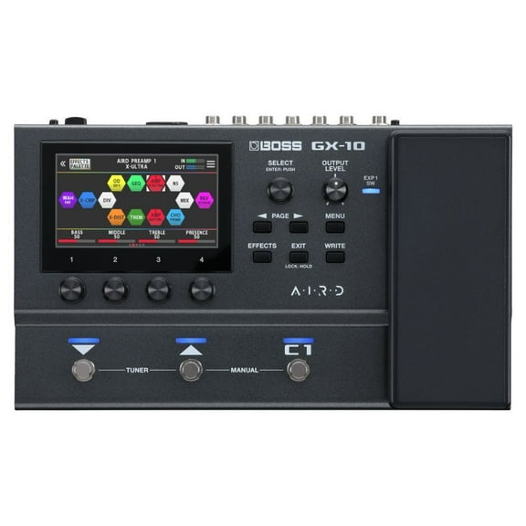 BOSS GX-10 Guitar Effects Processor with Multi Mode Footswitches, Integrated Expression Pedal, and USB Audio Connectivity (Black)
