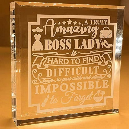 BOSS Gifts For Women | Boss Lady Gifts | Leader | Funny | Female | Desk | Christmas | Paperweight | Keepsake