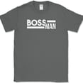 thumbnail image 1 of BOSS MAN T-Shirt Funny Employer Humor TV Show Joke Cubical Tee - Charcoal, 2XL, 1 of 1