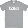 thumbnail image 1 of BOSS MAN T-Shirt Funny Employer Humor TV Show Joke Cubical Tee - Heather Grey, S, 1 of 1