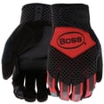 thumbnail image 1 of BOSS Men's Extra Protection High Performance Work Glove, Reinforced Palm Patch, Touchscreen Technology, Honeycomb TPR, Large, Red/Black, B52061-L, 1 of 8