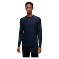 thumbnail image 1 of BOSS Men's T-Fiore Long Sleeve 100% Silk Crew Neck Sweater, Navy Large, 1 of 4