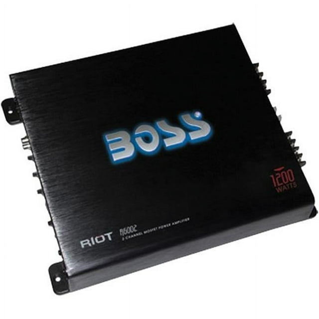 BOSS R6002 1200W 2-Channel MOSFET Power Car Audio Amplifier Amp + Bass Remote