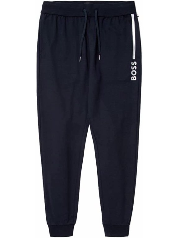mens Lined Logo Cuff Sweatpants, Admiral Blue