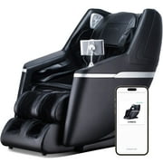 BOSSCARE 2026 4D Zero Gravity SL Track Full Body Massage Chair Shiatsu Recliner with APP, Heating, Black