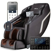 BOSSCARE Assembled Full Body Recliner Massage Chair Zero Gravity with USB Port and APP, Brown