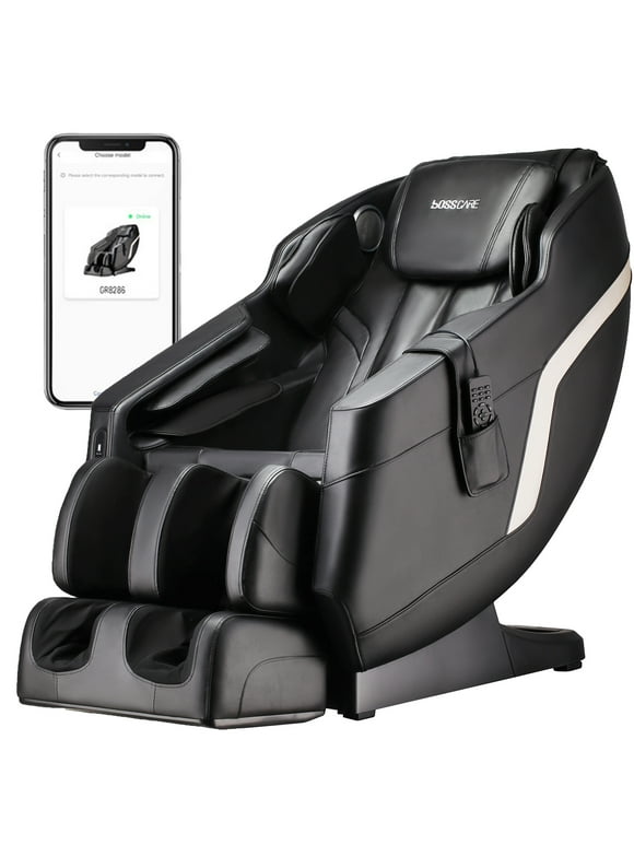 BOSSCARE Assembled Massage Chair and Recliners Full Body Black for Muscle Relaxation(41*23*32 in)