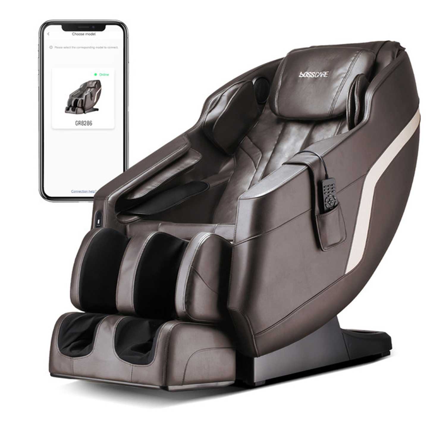 BOSSCARE Assembled Massage Chair and Recliners Full Body Brown for Muscle Relaxation(41*23*32 in) - image 1 of 13