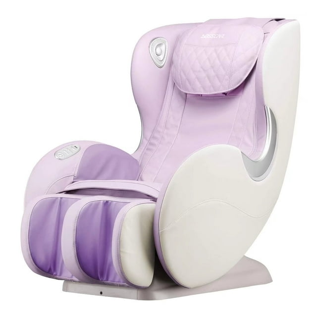 BOSSCARE Massage Chairs SL Track Full Body Zero Gravity Shiatsu Recliner whit Bluetooth Speaker Pink
