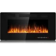 thumbnail image 1 of BOSSIN 36 inch Electric Fireplace, Recessed Wall Mounted Electric Fireplace inserts,Ultra Thin Adjustable Flame Colors & Speed Fireplace with Touch Screen and Remote Control, 1 of 9