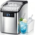 thumbnail image 1 of BOSSIN 44lbs/24H Nugget Ice Maker Countertop, 13-Level Adjustable Chewable Pellet Ice Machine with Self-Cleaning, Stainless Steel, 1 of 9