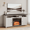 thumbnail image 1 of BOSSIN 58 Inch Farmhouse Fireplace TV Stand for 65 inch TVs with 23'' Electric Fireplace & Remote, Entertainment Center for Living Room, 1 of 7
