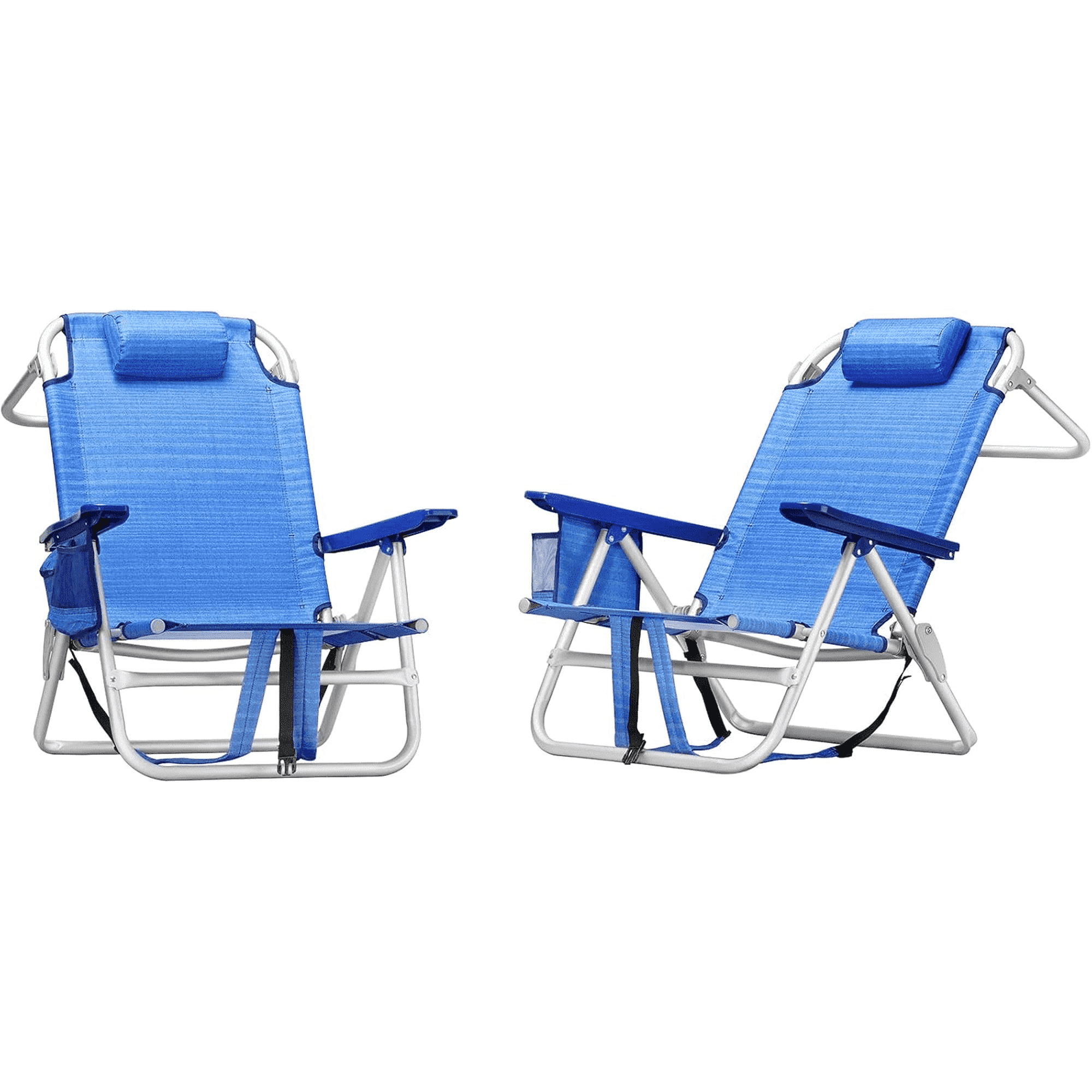 BOSSIN Backpack Beach Chairs for Adults,Portable Folding Camping Chair with Cup Holder & Towel Rack