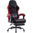 thumbnail image 1 of BOSSIN Gaming Chair, Fabric Big and Tall Video Game Chairs for Adults with Footrest,Racing Style Ergonomic Computer Gamer Chair with Headrest and Lumbar Support(Red), 1 of 7