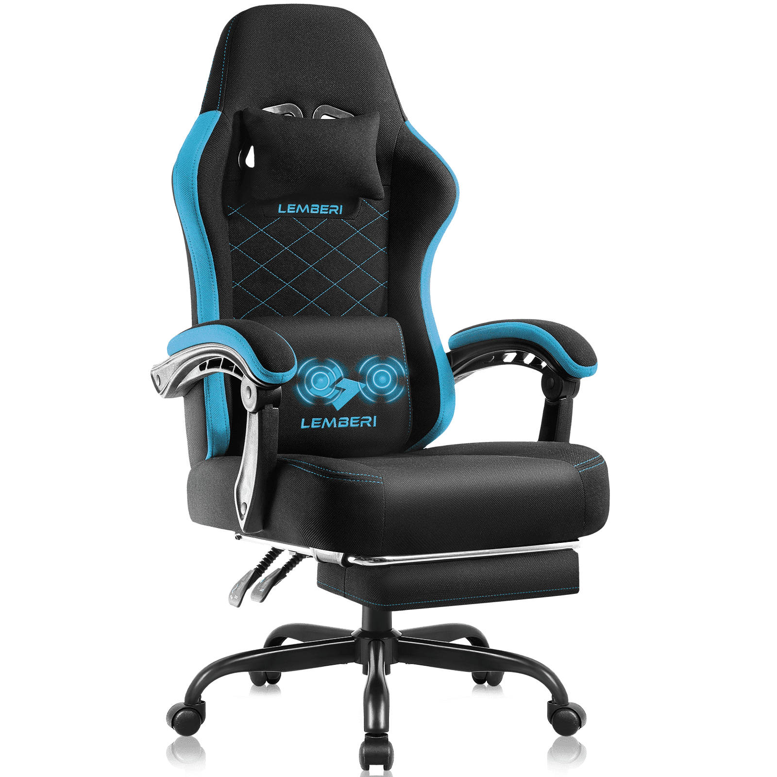 BOSSIN Gaming Chair, Fabric Big and Tall Video Game Chairs for Adults with Footrest,Racing Style Ergonomic Computer Gamer Chair with Headrest and Lumbar Support(Red)
