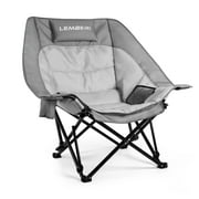 BOSSIN Oversized Camping Chair ,Portable Chair,with Side Cup Holder,Side Pocket and Cooler Bag