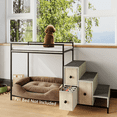 thumbnail image 1 of BOSSIN Pet Window Perch with Stairs,  3 Drawers Large Pet Bunk Bed for Dogs and Cats, 1 of 7