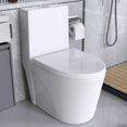 BOSTANA One Piece Toilet,0.8/1.28 GPF Dual Flush Toilet with 15.5"W