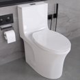 BOSTANA One Piece Toilet,0.8/1.28 GPF Dual Flush Toilet with 15.5"W