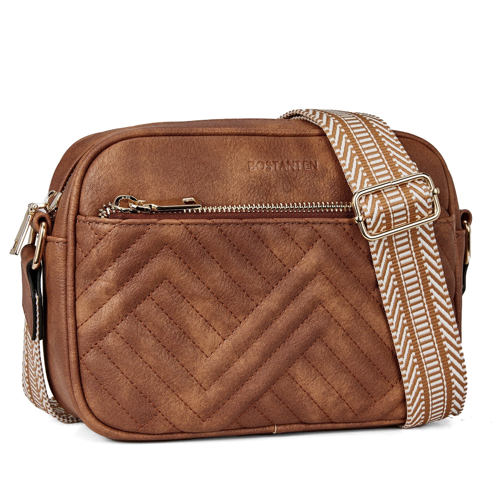 ★TOUT Y EST★ Cross Quilted Small Leather Crossbody Bag CLD BOSTANTEN Quilted Crossbody Bags for Women Vegan Leather