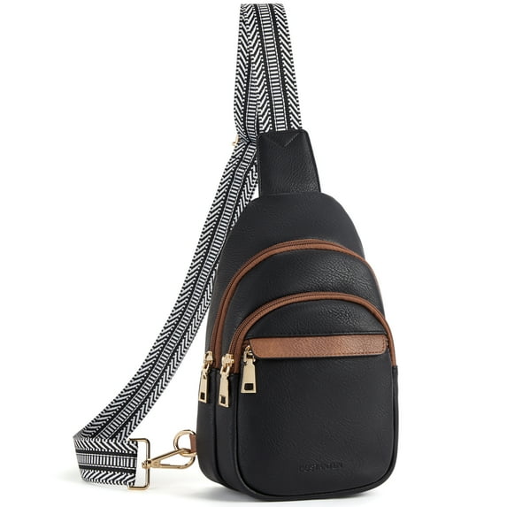 BOSTANTEN Small Sling Bag for Women Leather Crossbody Bags Fanny Pack Chest Bag for Travel