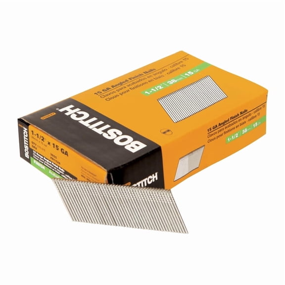 BOSTITCH 1-1/2-Inch 15 GA Angled Finish Nail,3655 Count