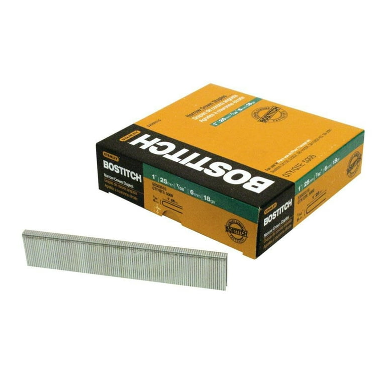 Bostitch 7/32 inch W X 1/2 in. L Galvanized Steel Wire Staples 18 Ga. Bostitch 7/32 inch W X 1/2 in. L Galvanized Steel Wire Staples 18 Ga.