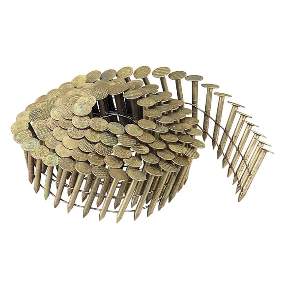 BOSTITCH CR2DGAL 1-Inch 15 Degree Smooth Shank Coil Roofing Nails 7,200 per Box — Home & Garage Storage, Stackable Design