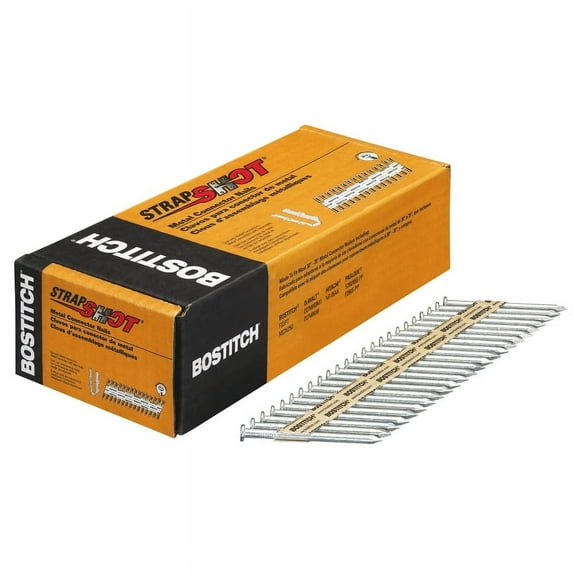 BOSTITCH Stanley Bostitch 5000128 10 Gauge Smooth Shank Straight Strip Nails, 2.5 in. x 0.148 in. Dia. - Pack of 500