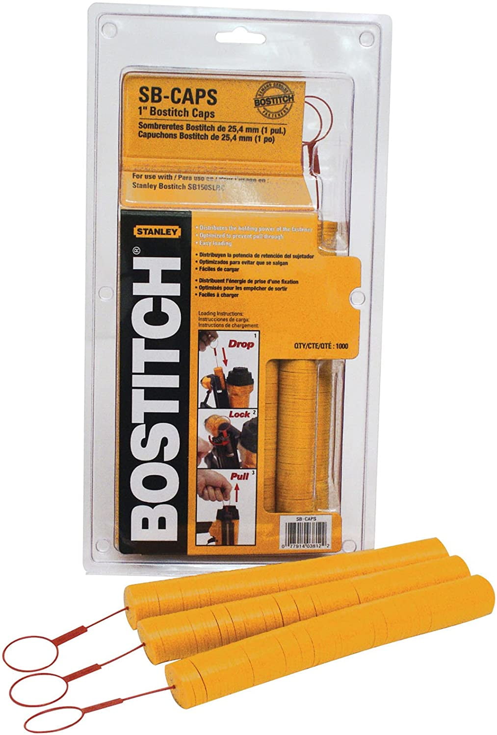 BOSTITCH Stapler And Nailer Caps, 1000Pack (SBCAPS)