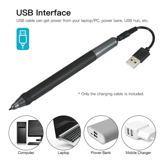 BOSTO BOSTO Stylus Charging Cable Cord USB 12cm Compatible with BOSTO/// Graphics Drawing Tablet Rechargeable Pen
