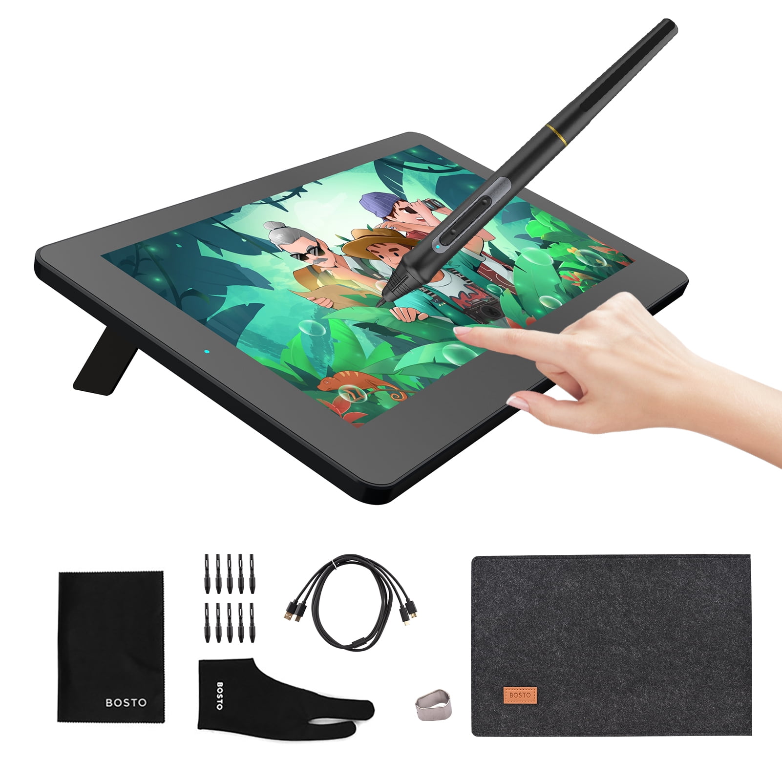 Jahy2Tech Professional Pressure Sensing Graphic Tablet Drawing Pad for  Tablet/Laptop/Phone