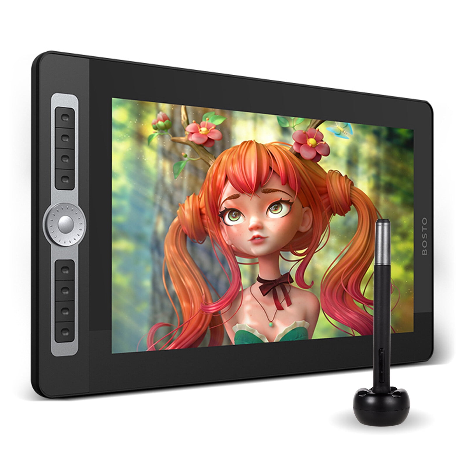 BOSTO Graphics Tablet,Portable 15.6 Inch Art Pad 8192 Pressure Level