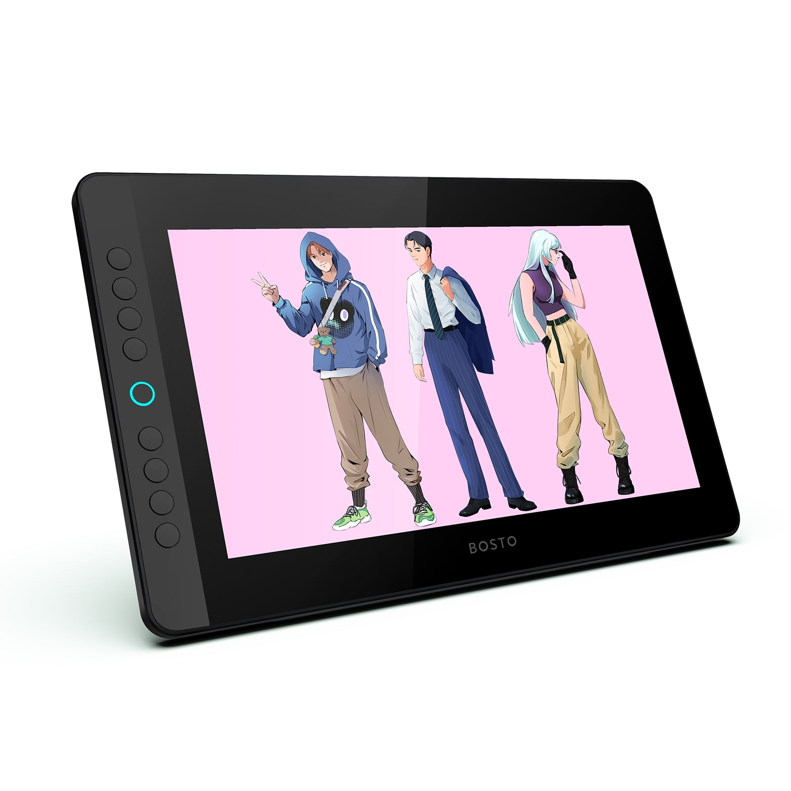 BOSTO Graphics Tablet,Pad 8192 Pressure HIPS LED Screen BT13H Art