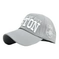 thumbnail image 1 of BOSTON PROPERTY OF CITY Embroidery Duck Tongue Baseball Cap Outdoor Casual Sun Protection Dad Hat Grey, 1 of 2