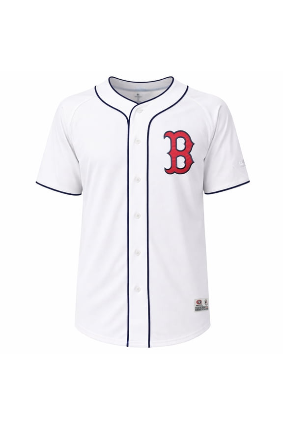 MLB Boston Red Sox Men's White Full Button Jersey
