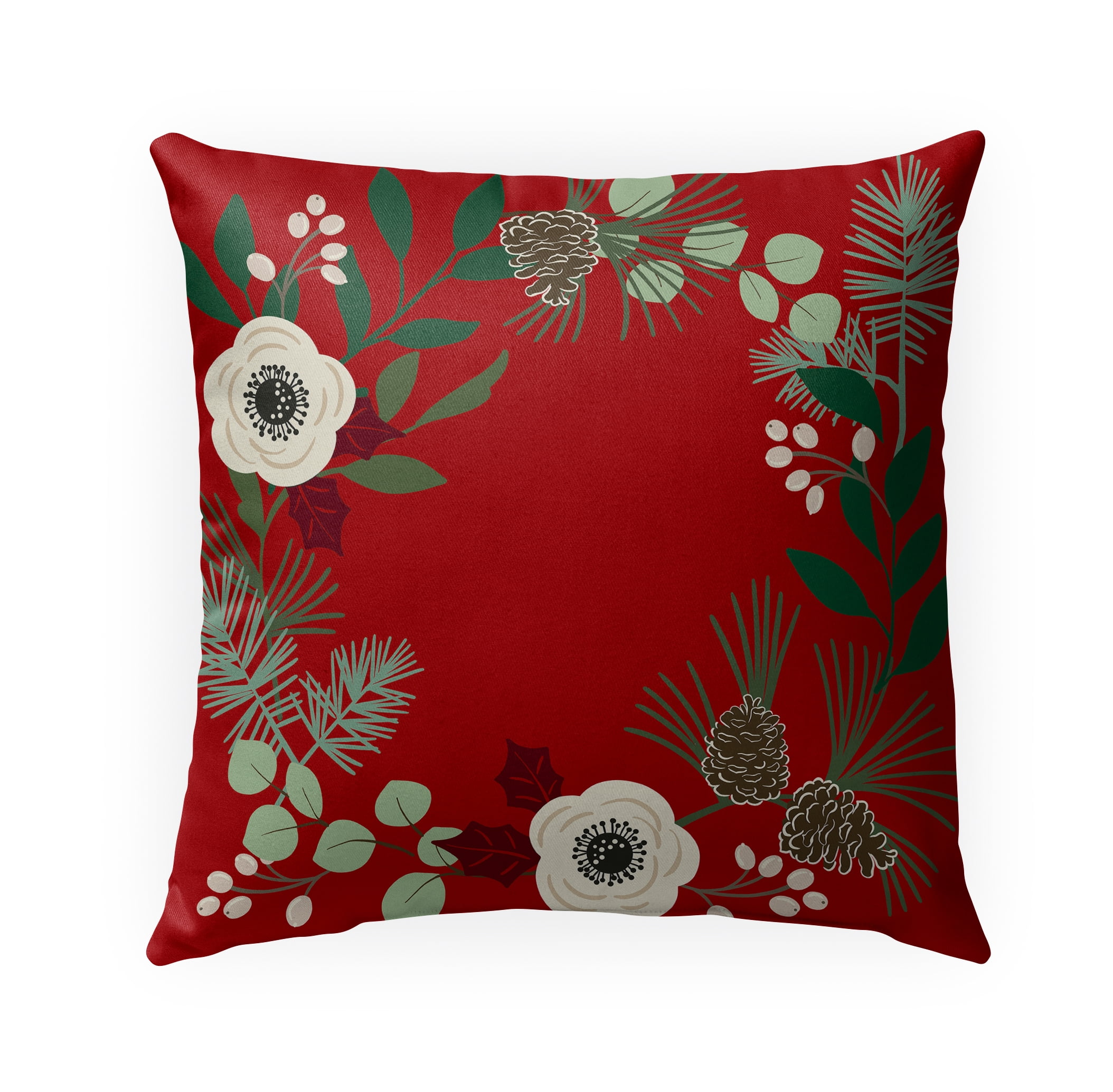 BOTANICAL WINTER RED Outdoor Pillow By Kavka Designs