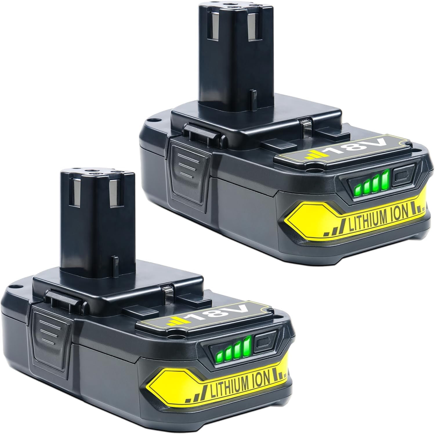 BOTKK 2Packs 4.0Ah Battery Replacement for Ryobi 18V ONE+ Battery P104 P105 P102 P103 P107 18V Battery
