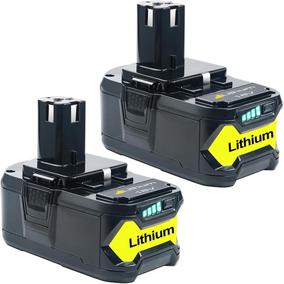 BOTKK Replacement for Ryobi 18V Battery One Plus P102 P103 P104 P105 P107 P108 P109 P190 P122 18V ONE+ Batteries 6.2Ah 2 Packs