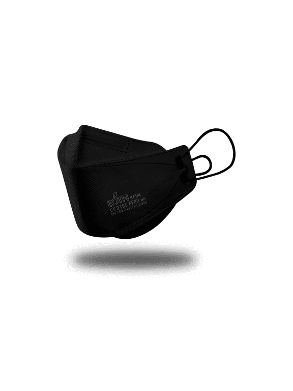 KF94 Face Mask - Adult / Adjustable / Black- 10 Count, Large