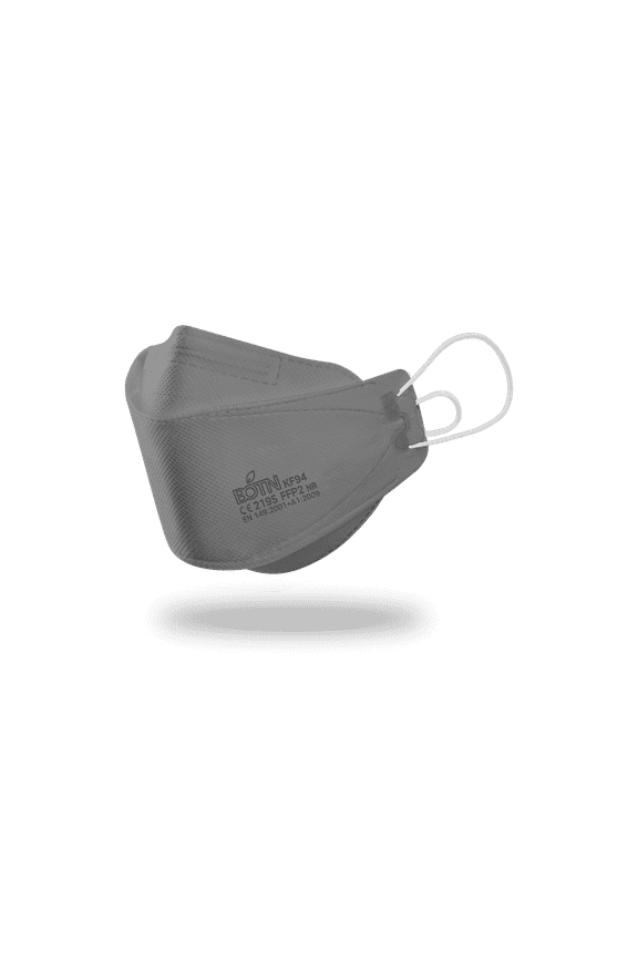 KF94 Face Mask - Adult / Adjustable / Gray - 10 Count, Large