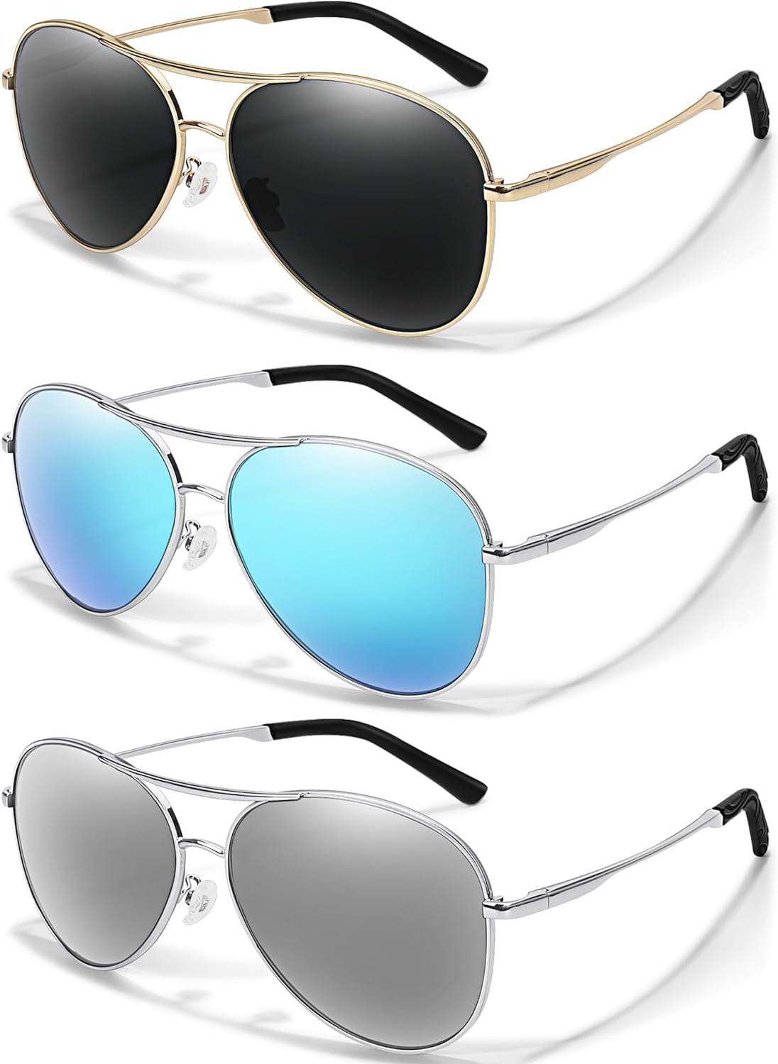 Lunettes De Soleil Polarisées Homme Aviateur - Monture Al-Mg Légère - Protection UV400 - Style Rétro Pour Conduite Et Pêche