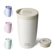 BOTTLE BOTTLE Insulated Travel Mug 12oz350ml Stainless Steel Office Coffee Cup with Push Button Lid Keeps Cold and Hot for 6 Hours Gray