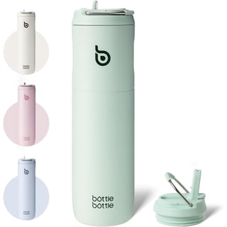BOTTLE BOTTLE Insulated Water Bottle 24oz with Straw Lid and Handle for Sports Travel Gym Stainless Steel Water Bottles Double-Wall Vacuum Metal Leak Proof BPA-Free Light Green