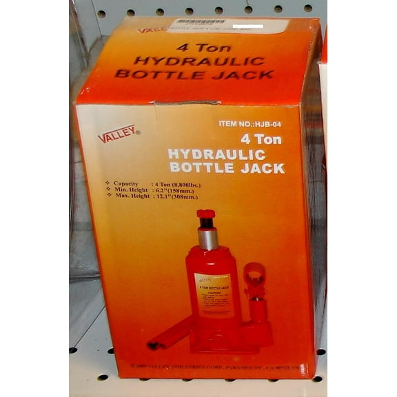 BOTTLE JACK 4 TON, SCREW TOP, 7.1" MIN, 13.8" MAX HEIGH