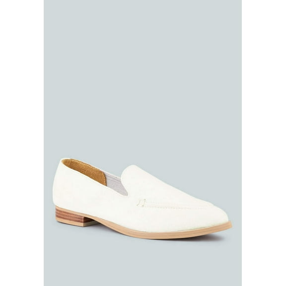 BOUGIE White Organic Canvas Loafers