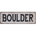 thumbnail image 1 of BOULDER Vintage Look Rustic Metal 6x18 Sign City State 106180041102, 1 of 1