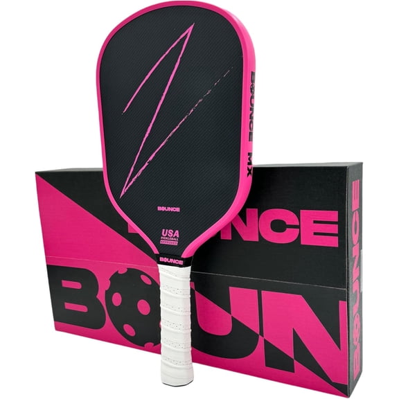 BOUNCE MX Kevlar Pickleball Paddle, Raw Carbon Fiber T700 with 16mm Shark Power Polymer Core, Designed for Ultimate Spin & Professionals